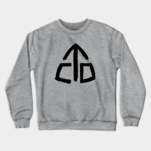 Continental Divide Trail Blaze Marker Symbol Painted Black Thru-Hiking Crewneck Sweatshirt